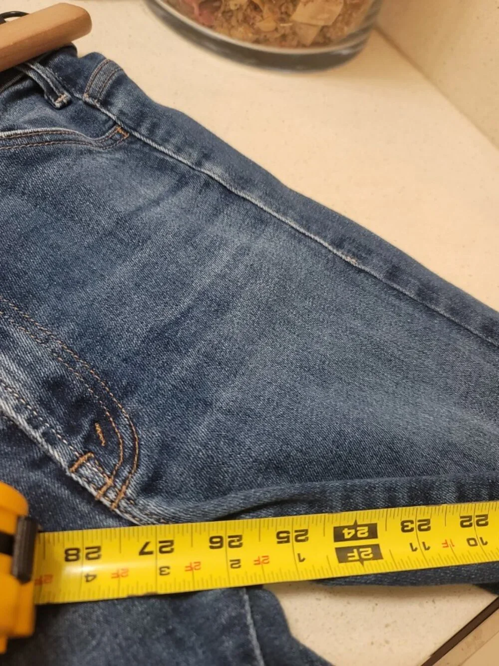 MOTHER The Hustler Ankle Fray Jeans 26 Home Movies Light Wash Raw Hem  Blue